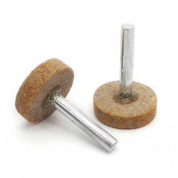 Meule Abrasive Montée Grain 180 – Forme Conique 2/5” – Tige 2.35mm – Pour Outil Rotatif – Neuf