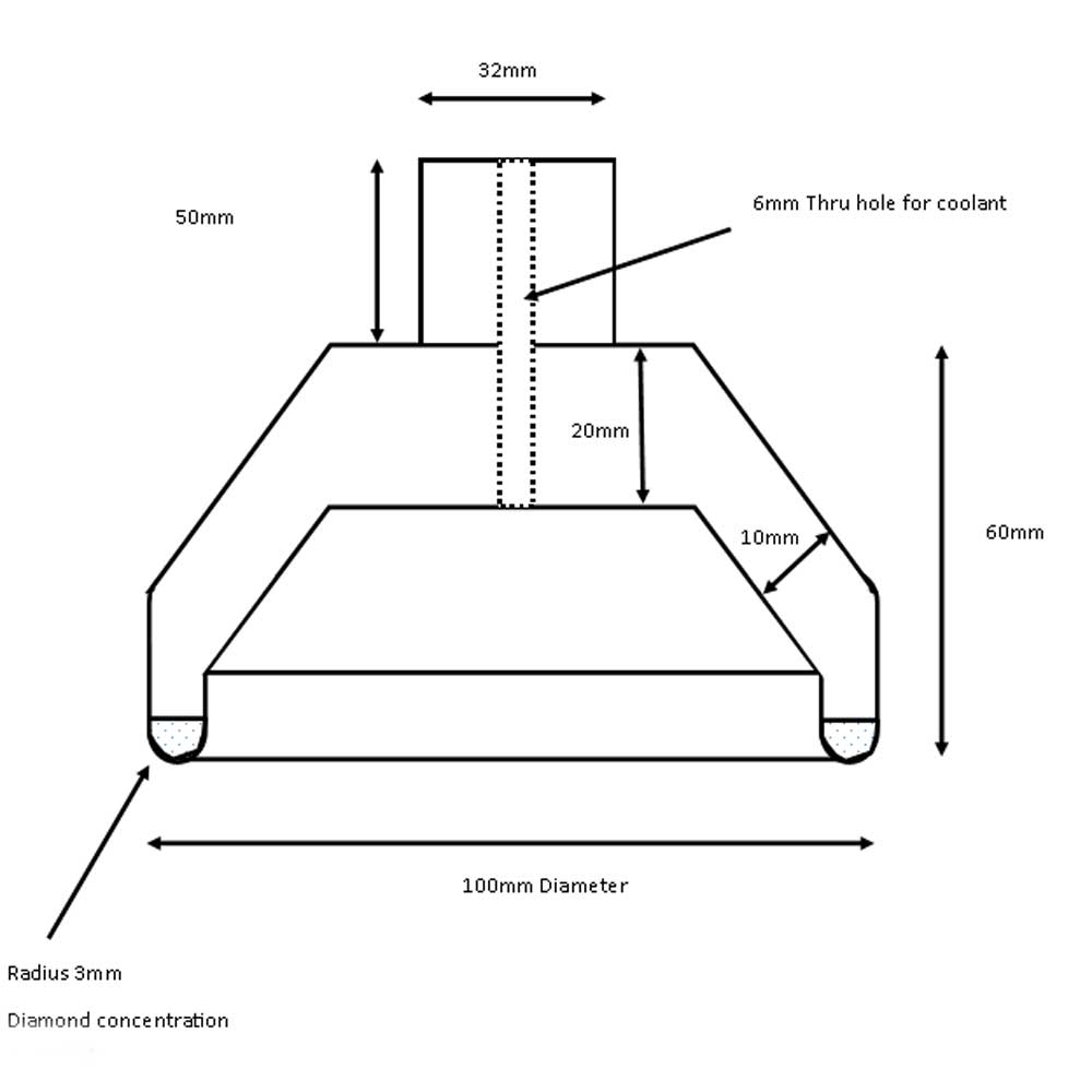 Sintered metal bond grinding tools for optical components drawing (1) Sintered metal bond grinding tools for optical components