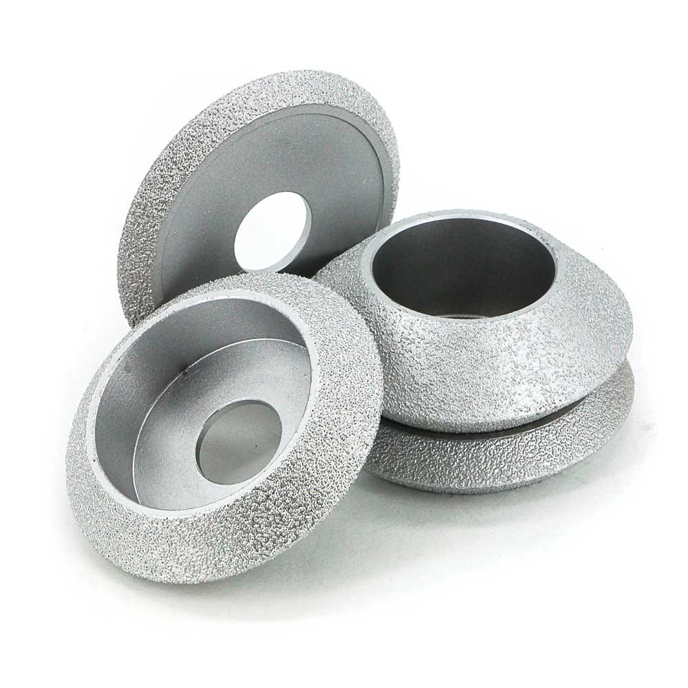 Brazed diamond V shape edging wheels (4) Brazed diamond V shape edging wheels