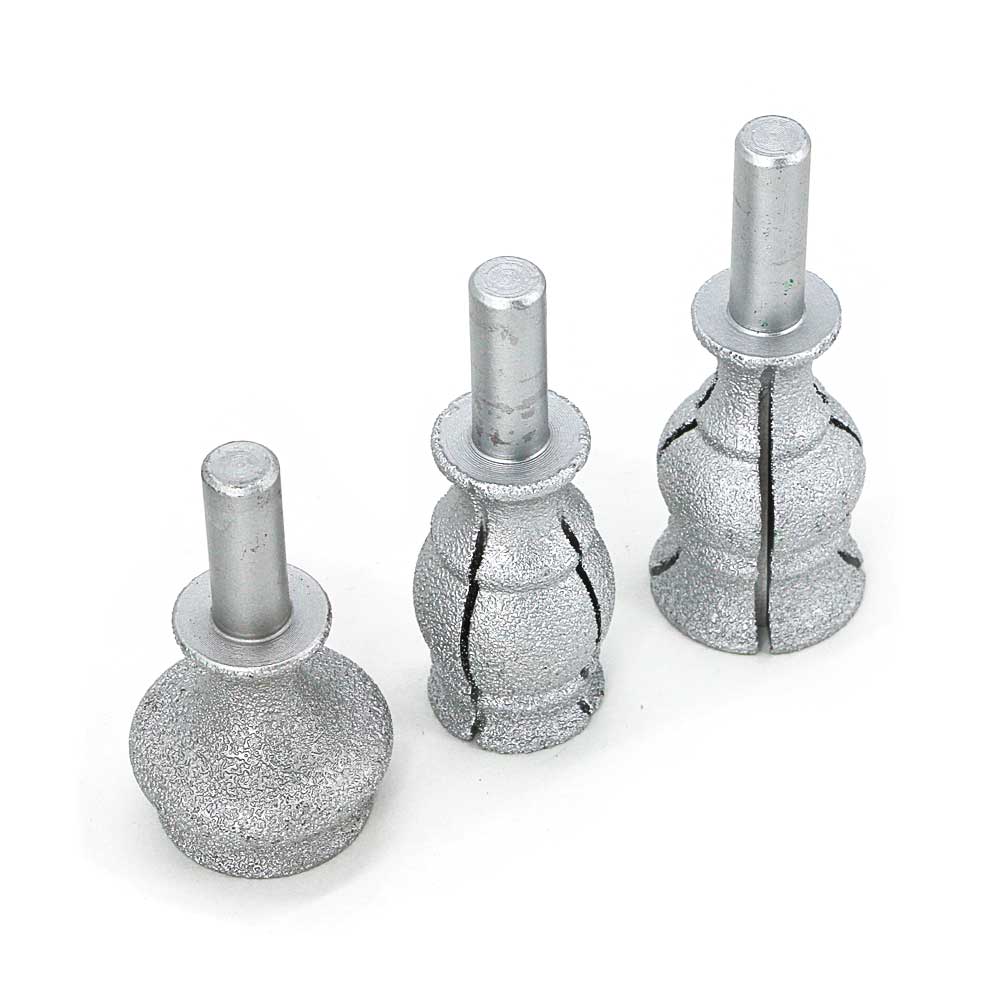 Brazed diamond shape edging mounted point Brazed diamond shape edging mounted point