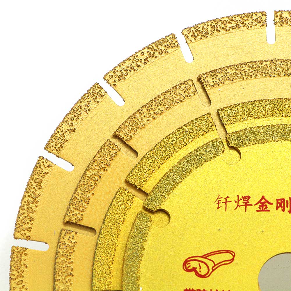 Golden-Brazed diamond dry slice cutting saw blade Brazed diamond dry slice cutting saw blade