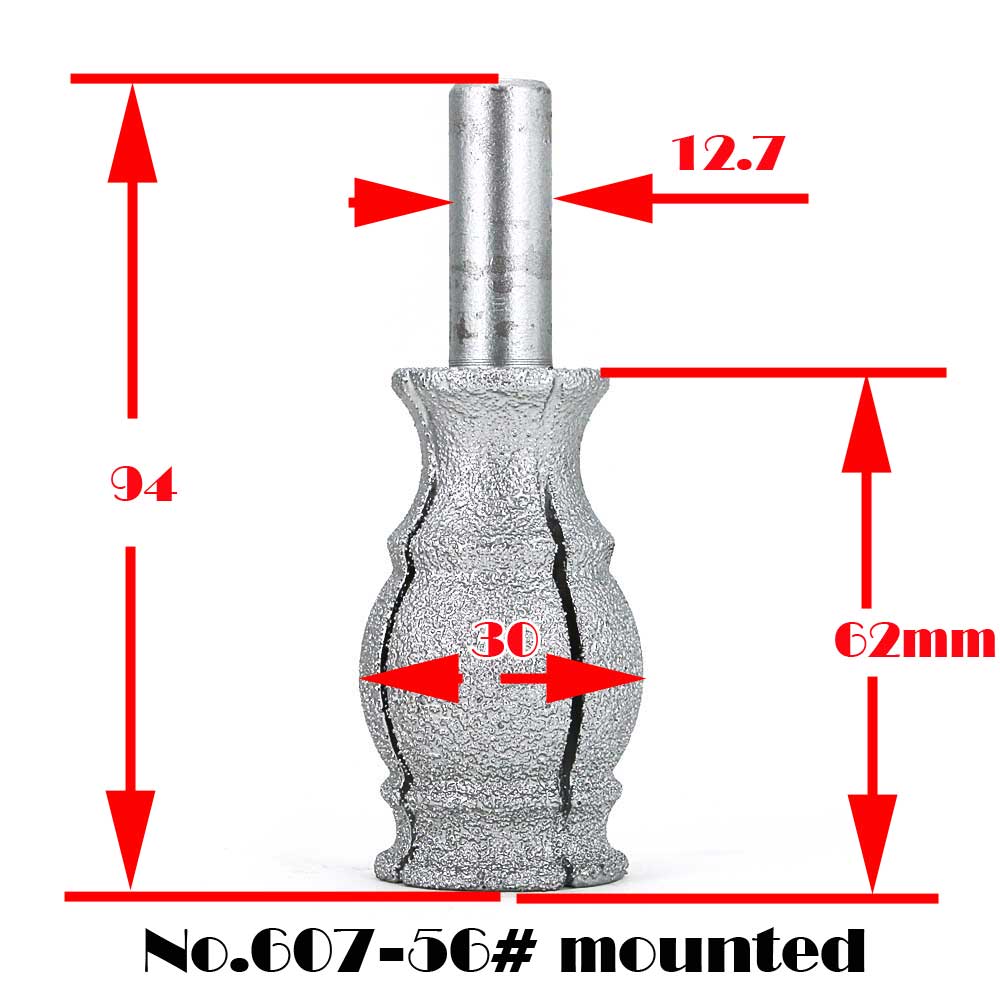 No607-56-mounted-point Brazed diamond shape edging mounted point