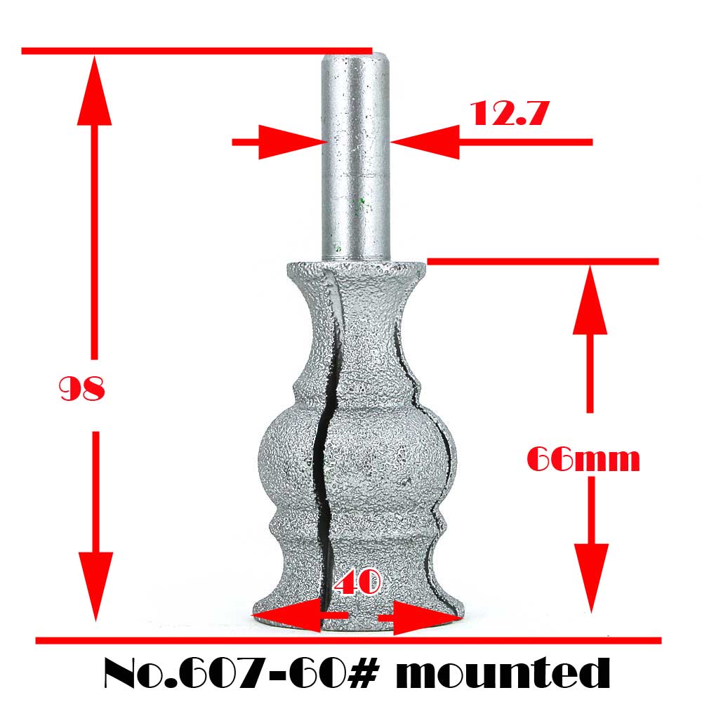 No607-60-mounted-point Brazed diamond shape edging mounted point