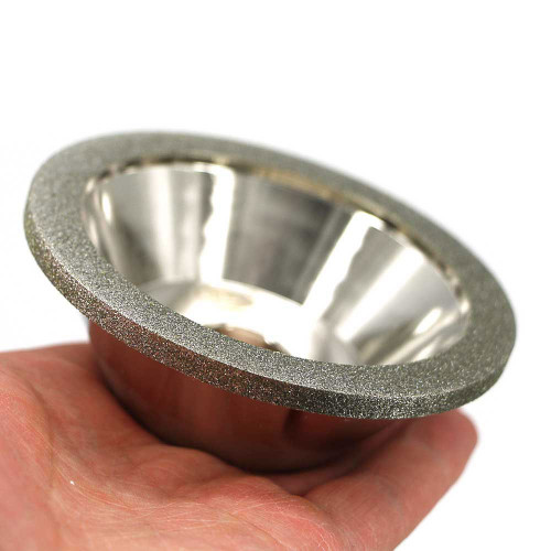 Electroplated bowl shape diamond grinding wheel for tungsten carbide