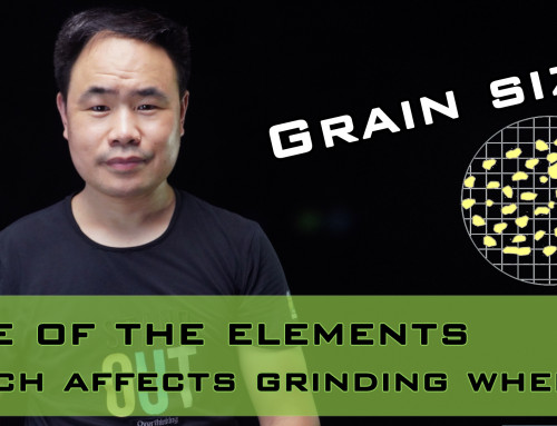 Abrasive grain size, which affects the work efficiency and surface finish of the grinding wheel